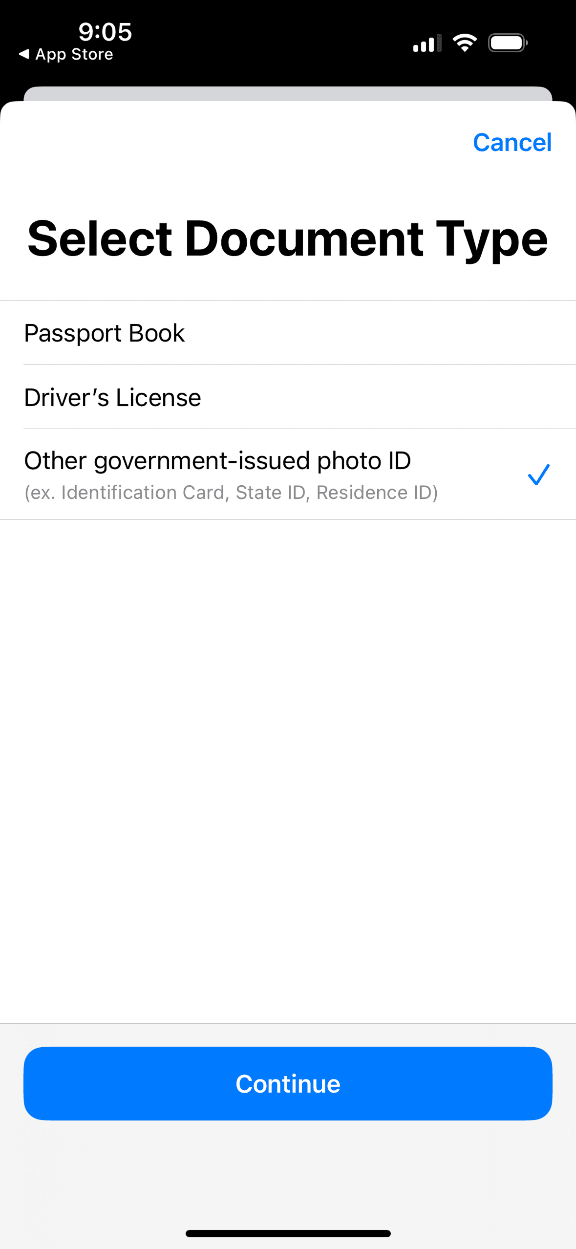 Step 5: Document Type 選身分證